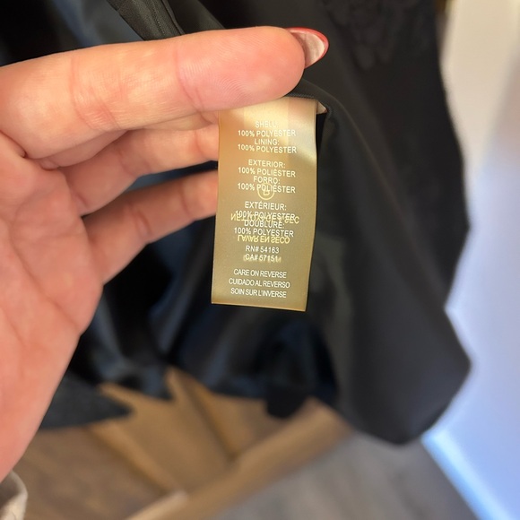 Calvin Klein Black Floral Women's Blazer Jacket Size 10 - Picture 4 of 7